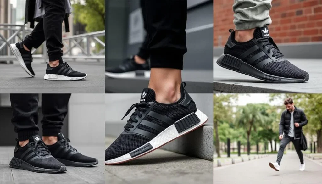 adidas svarta herrskossor för olika aktiviteter adidas svarta herrskossor för olika aktiviteter