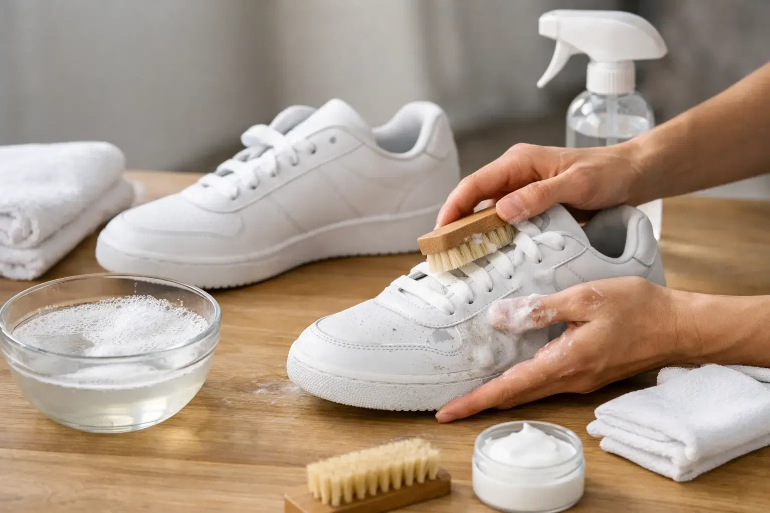 Hur du rengör vita trainers hemma