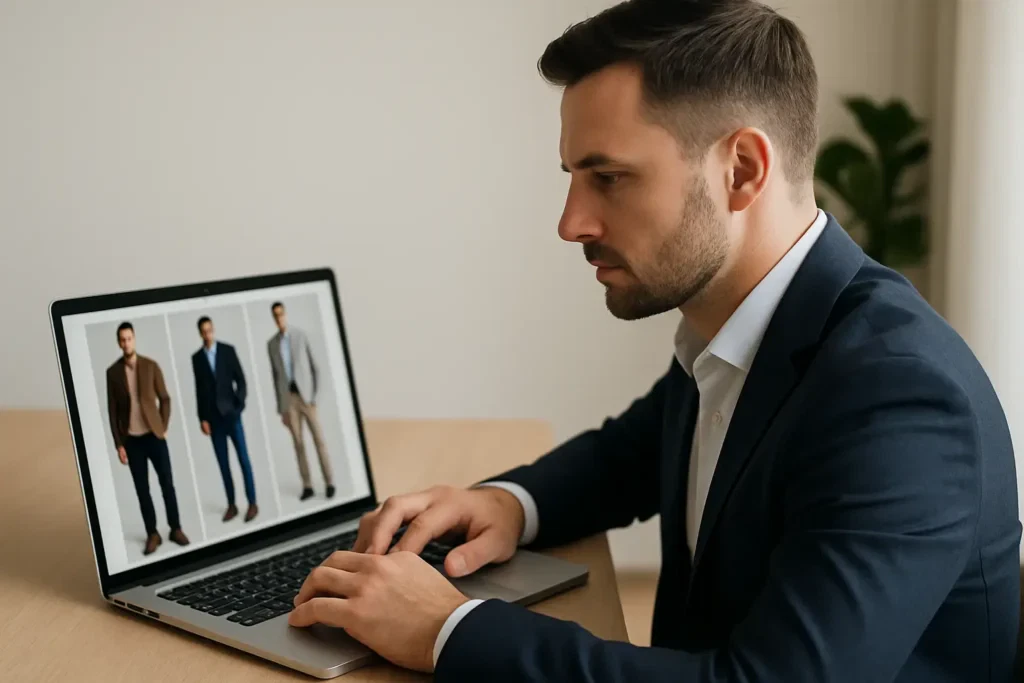 Stilfulla herrkläder på nätet utan felköp