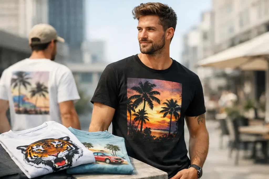 Tryckta t-shirts herr - trend som håller