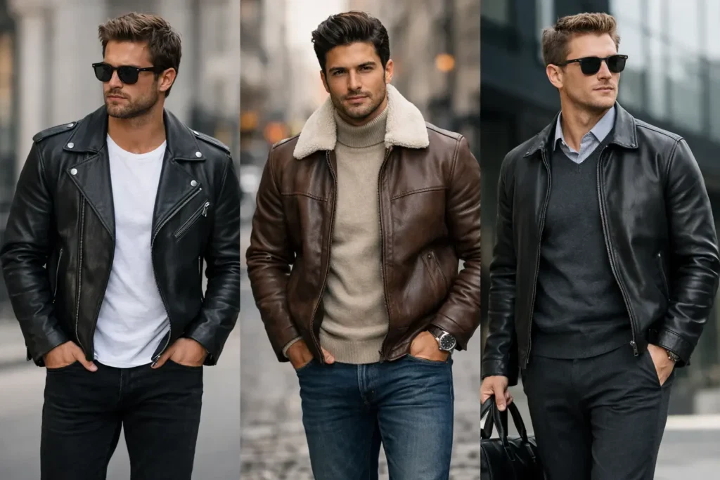 What to wear with leather jacket men - rätt stil