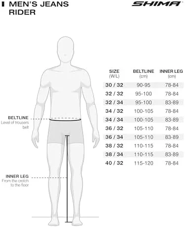 41aBEpR55L._AC_.jpg SHIMA RIDER MC jeans herr med skydd AIRFORCE knäskydd - Bild 2