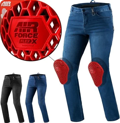 51kGYPY1bpL._AC_.jpg SHIMA RIDER MC jeans herr med skydd AIRFORCE knäskydd - Bild 1
