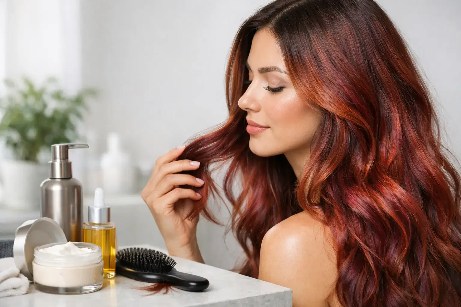 Hårvård för färgat hår som håller längre