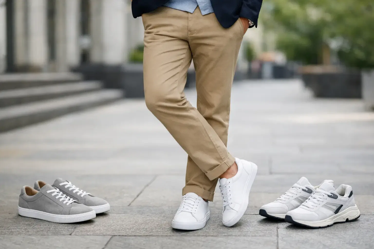 Vilka sneakers passar till chinos bäst?